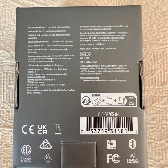 Garmin Venu 3S Smartwatch with Cream Band and Purple Display - Picture 2 of 4